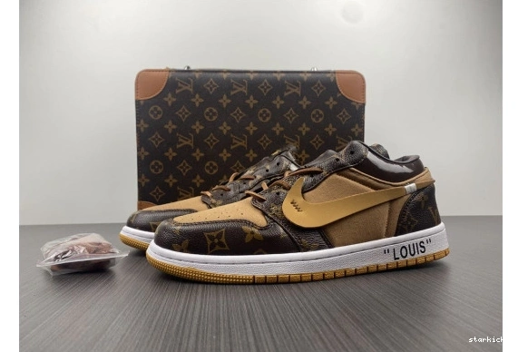 JORDAN AIR Low 1 CASE) -LouiV Top (WITH O-W WHITE-LouiV 0412